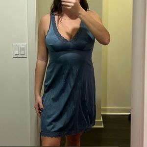 Italian made blue slip dress